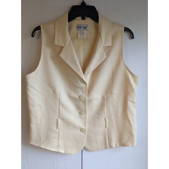 VTG That's Me Women's Yellow Polyester Blend Formal Vest & Pant Set Size 11/12 - Picture 2 of 10